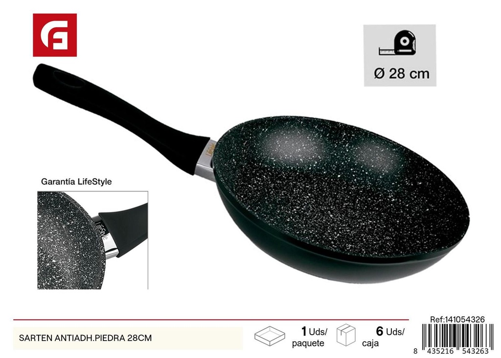 Sartén antiadherente piedra 28 cm - Utensilios de cocina