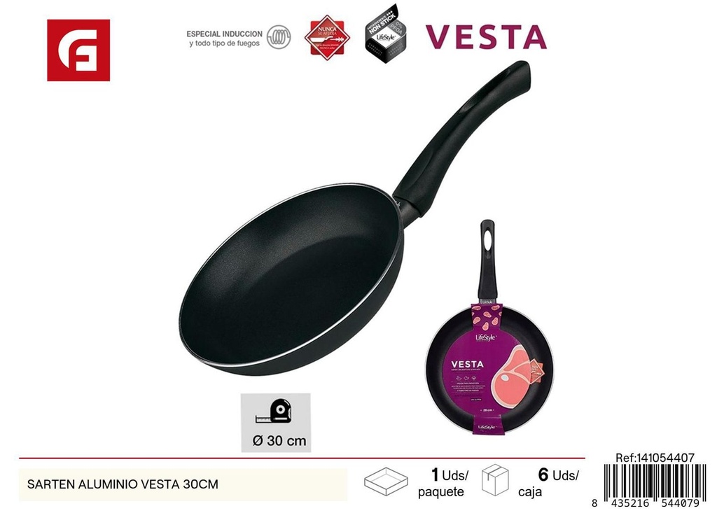 Sartén de aluminio Vesta 30cm - Utensilios de cocina