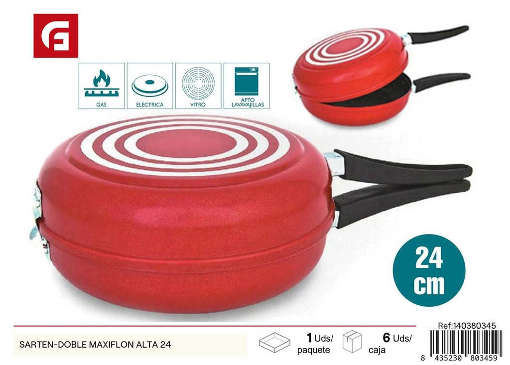 Sartén doble cara 24cm - Utensilios de cocina