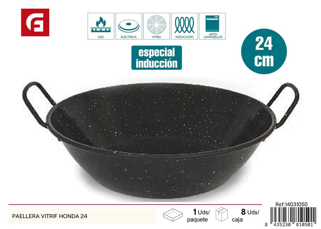 Paellera vitrif honda 24 cm - Utensilios de cocina y paelleras