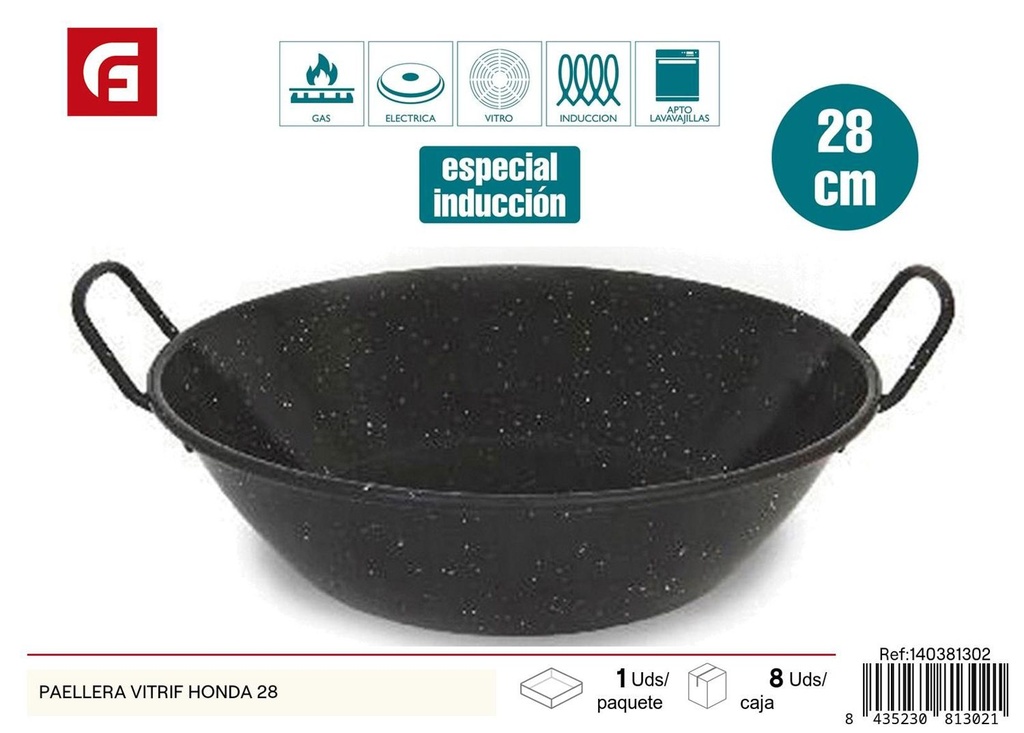Paellera vitrif honda 28 cm - Utensilios de cocina