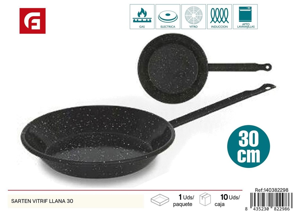 Sartén vitrificada plana 30 - Utensilios de cocina