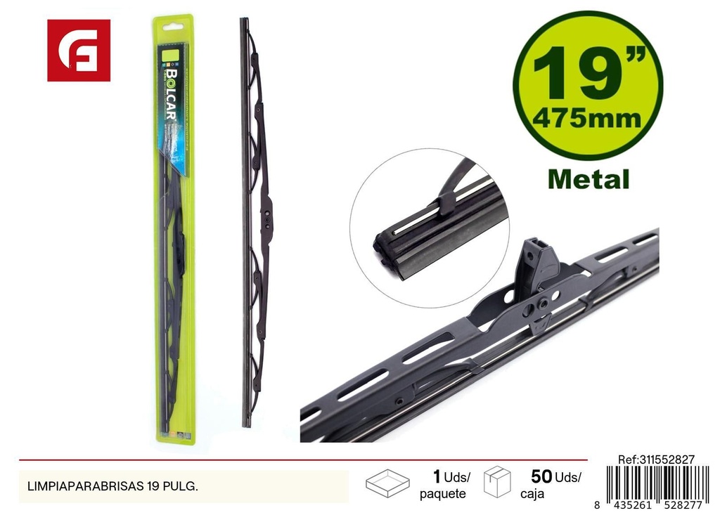 Limpia parabrisas 19 pulg. - Accesorios para automóviles