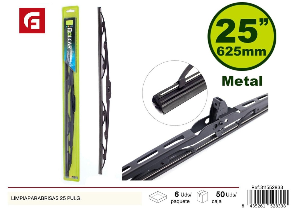 Limpia parabrisas 25 pulgadas - Accesorios para auto