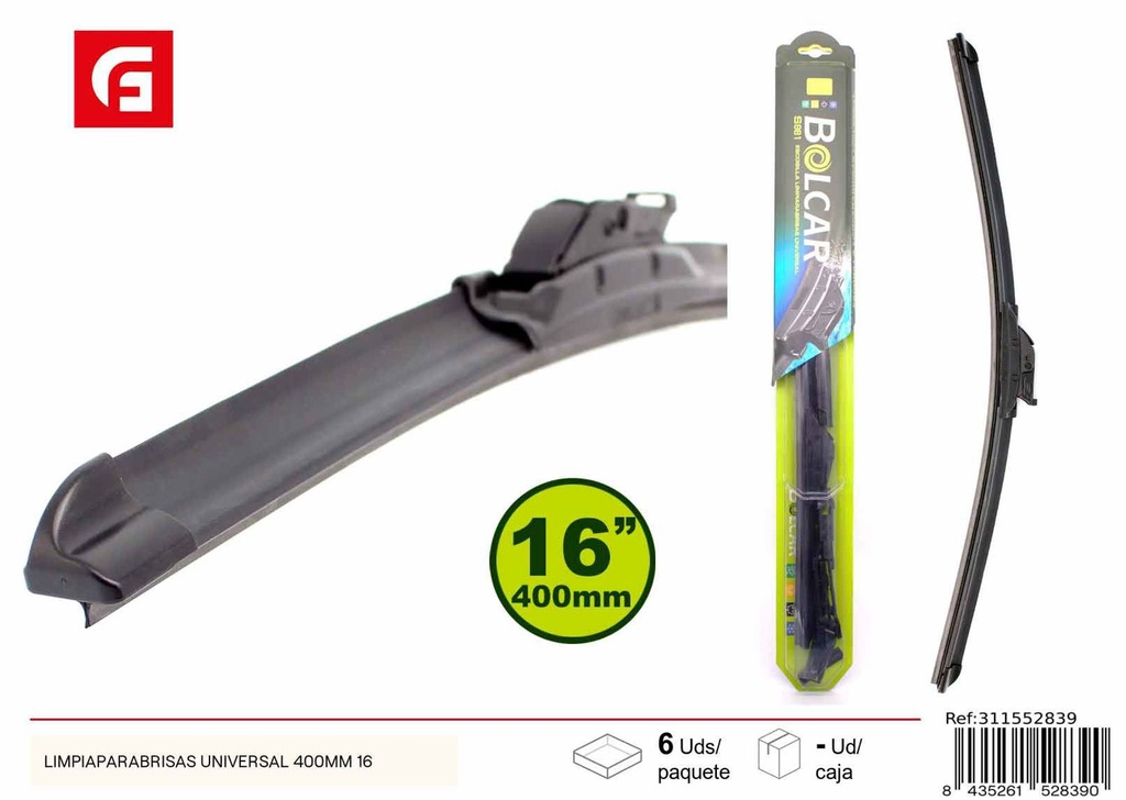 Limpiaparabrisas universal 400 mm - Accesorios para automóviles