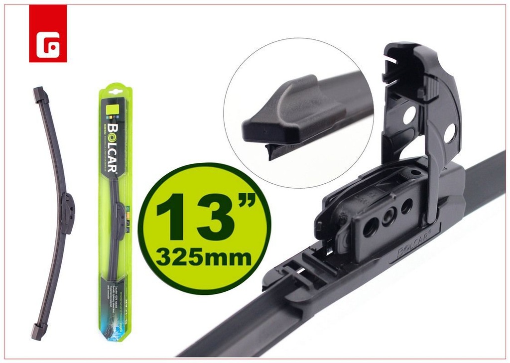 Limpia parabrisas verde 325mm - Accesorios para automóviles