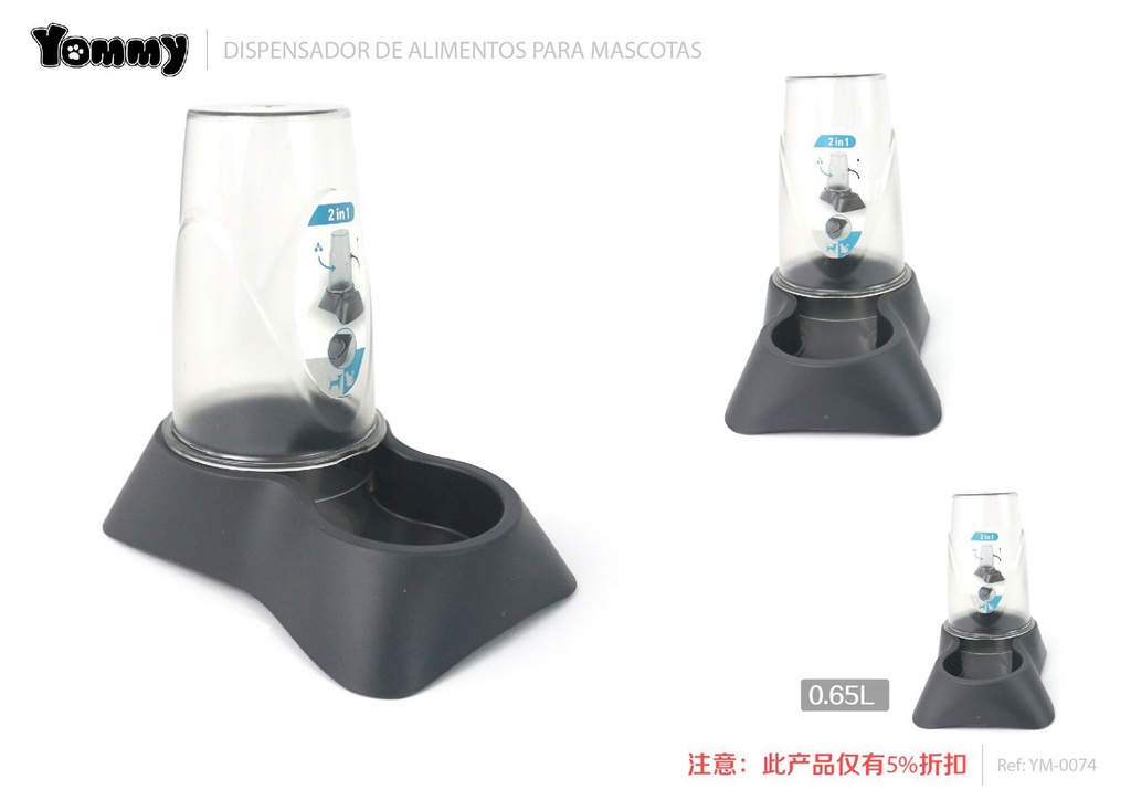 Dispensador de agua 0.65L para mascotas - Accesorios para mascotas