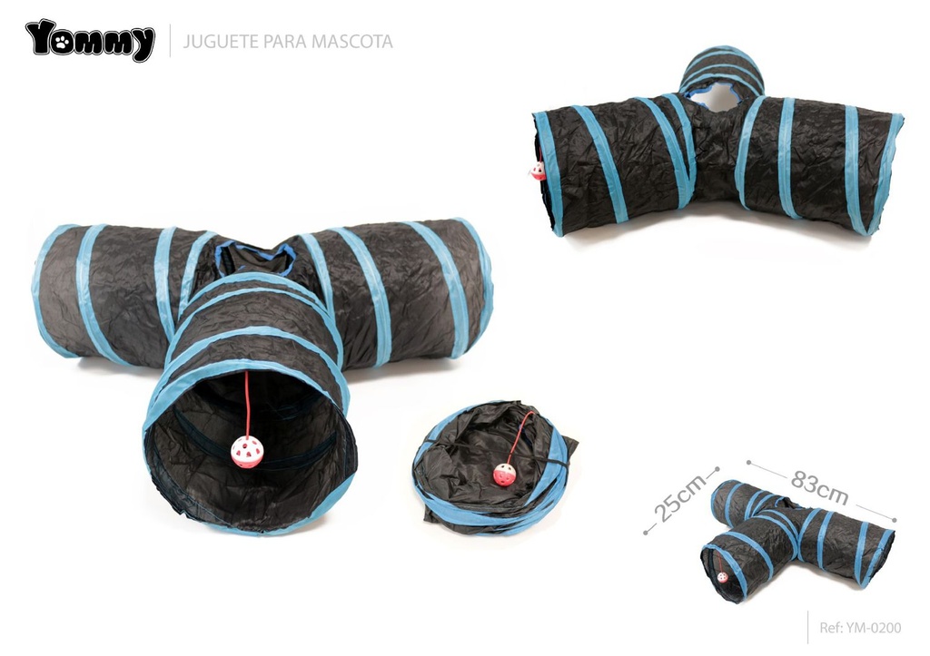 Juguete túnel para mascotas 83x83x25 cm - Accesorios para gatos