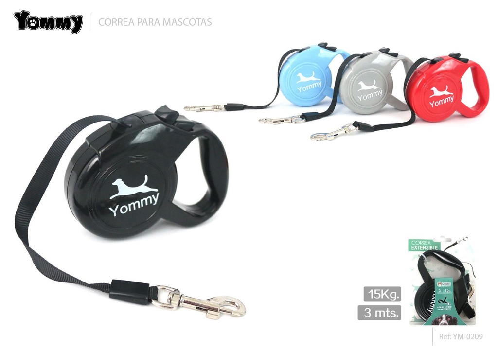Correa extensible para mascotas 3 m - Accesorios para mascotas