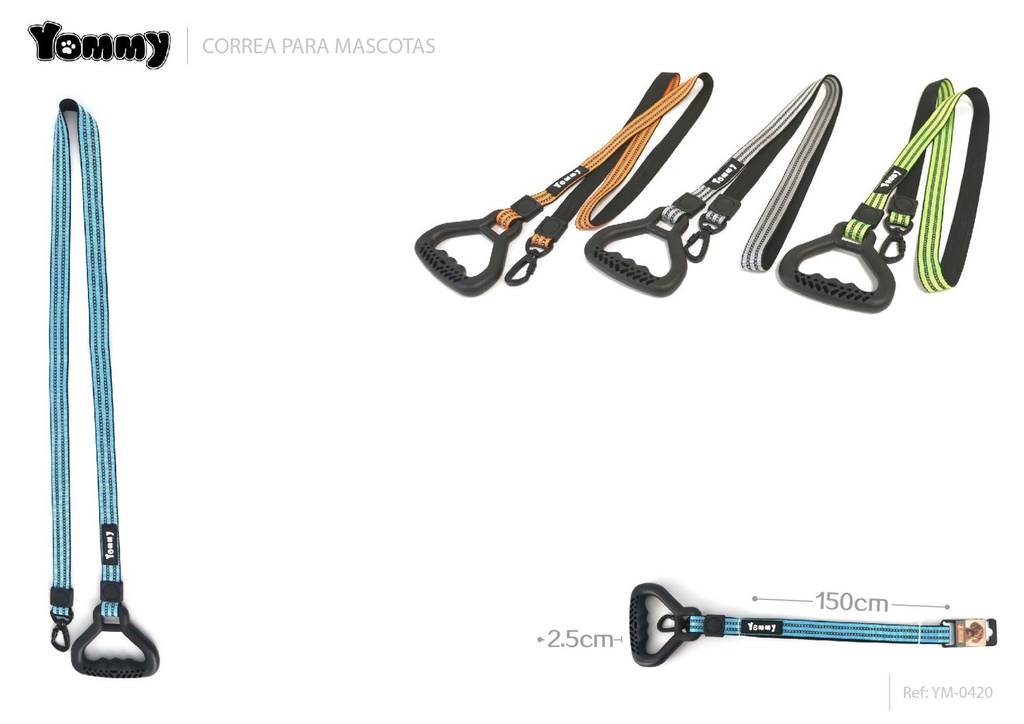CORREA PARA MASCOTAS 2.5*150CM - Accesorios para mascotas
