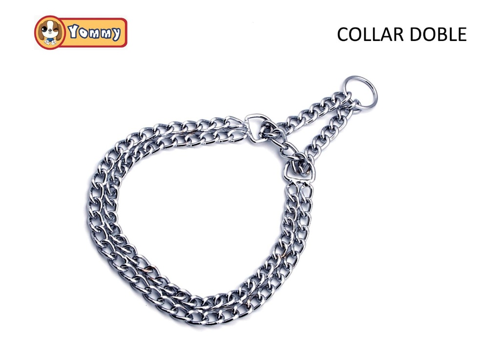 Collar doble de hierro (2.0mm x 40cm) - Accesorios para mascotas