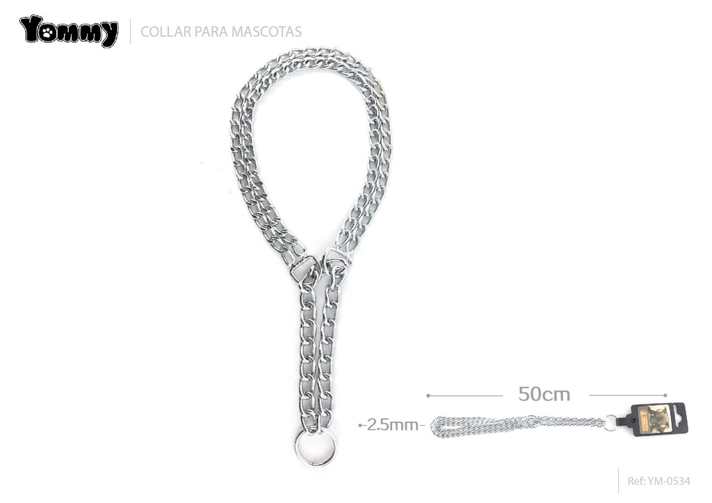 Collar doble de 2.5MM*50CM - Accesorios para mascotas