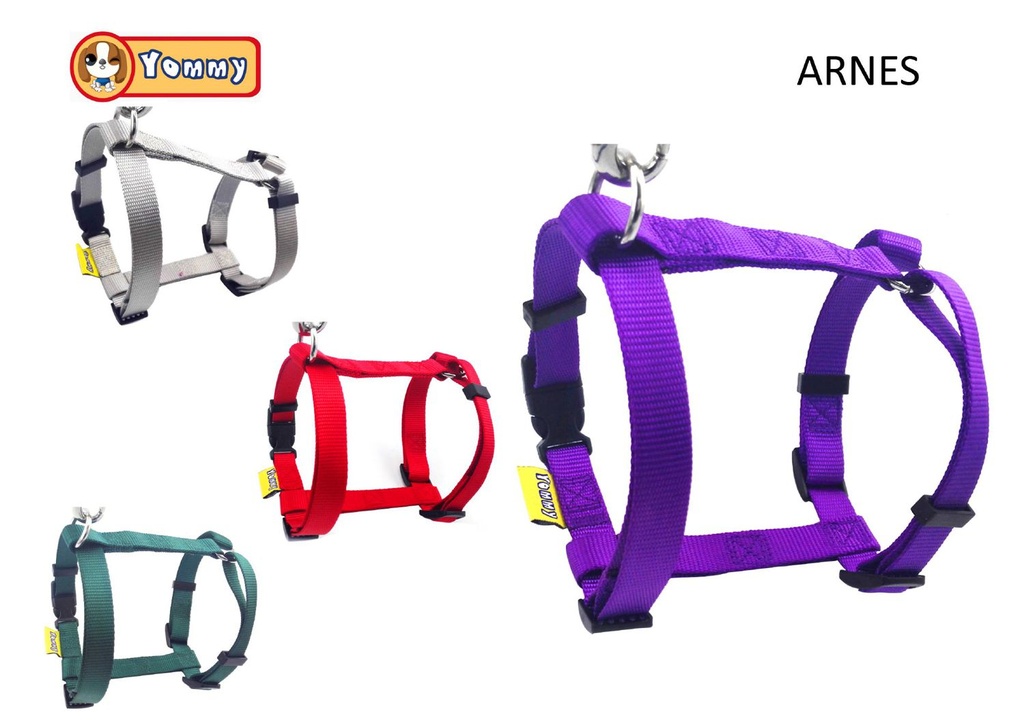 Arnés rectangular de nylon 1.5/25-40cm - Accesorios para mascotas