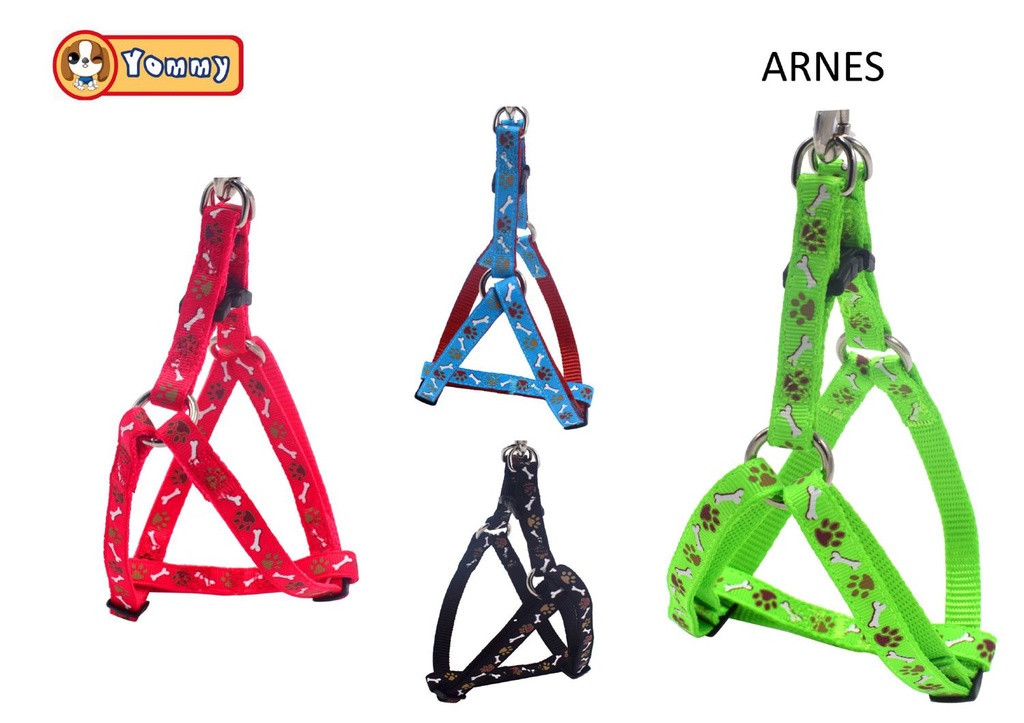 Arnés triángulo con huella y hueso 2.0x41-66 CM - Accesorios para mascotas