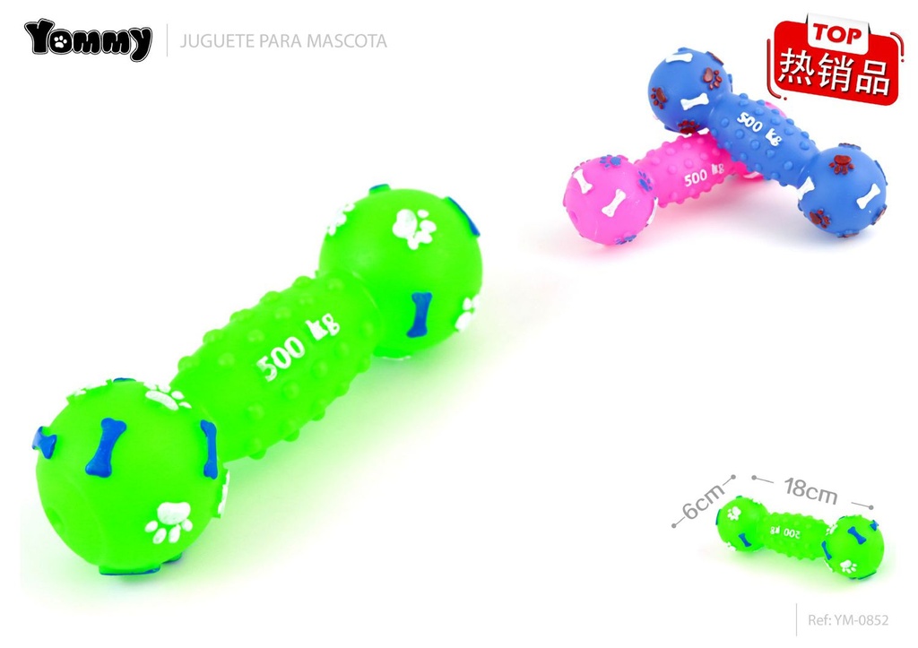 Juguete vinillo mancuerna 14.5*5.5CM - Juguetes para mascotas 