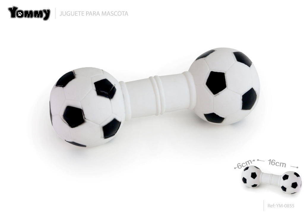 Juguete de vinilo forma de balón 16/6.0 cm - Juguetes para mascotas