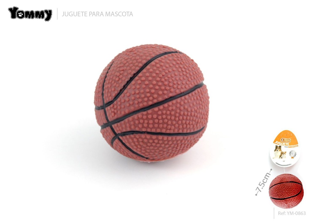 Juguete de vinilo en forma de balón 7.5 cm - Accesorios para mascotas
