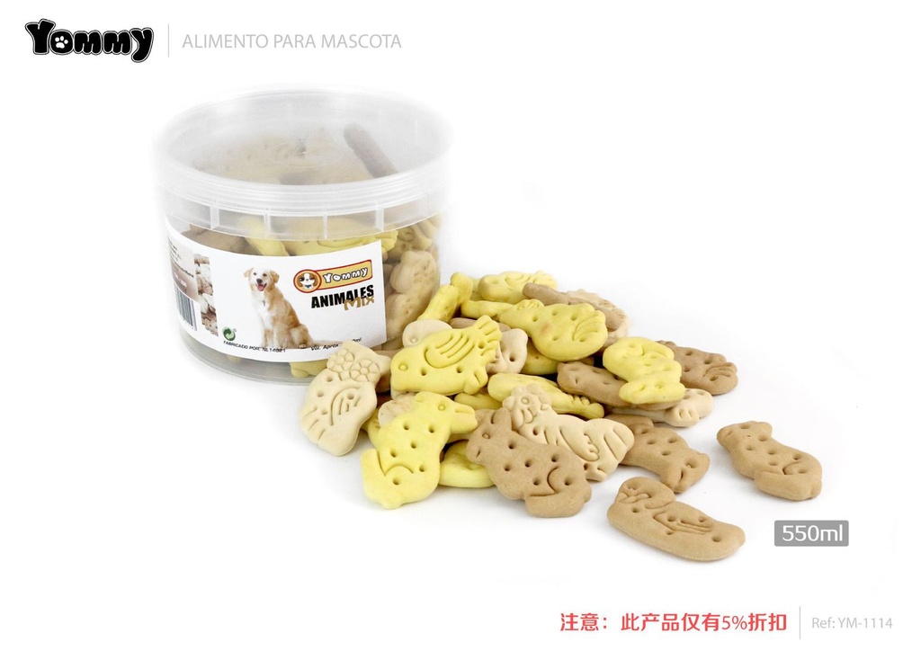 Galletas rellenas para perros 550 ml - Snacks para mascotas