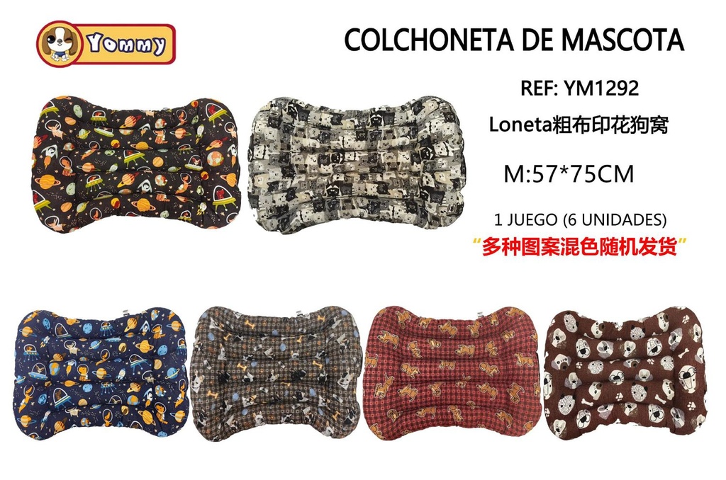 Colchoneta para perros 80x60cm 6 unidades para mascotas