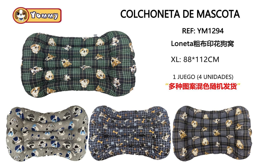 Colchoneta para perro 120x95cm x4 unidades - Accesorios para mascotas