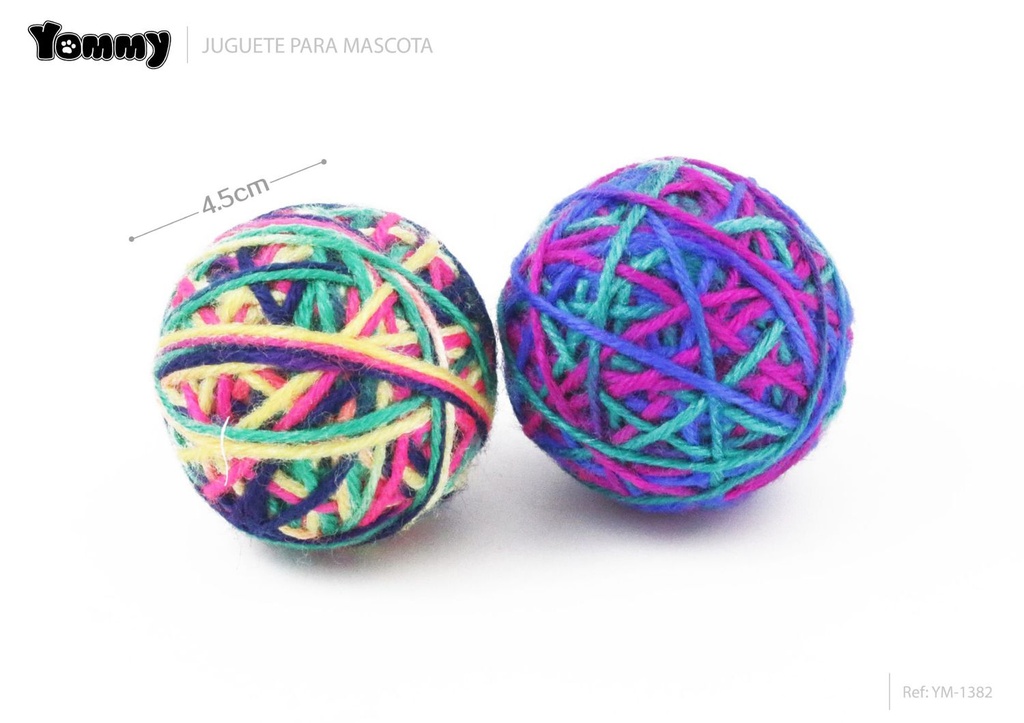 Juguete para gato - Pelotas de lana 4.5cm 2 unidades
