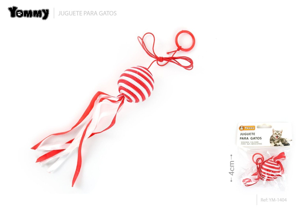 Juguete para gatos bola de nylon DIA: 4CM - Juguete para gatos