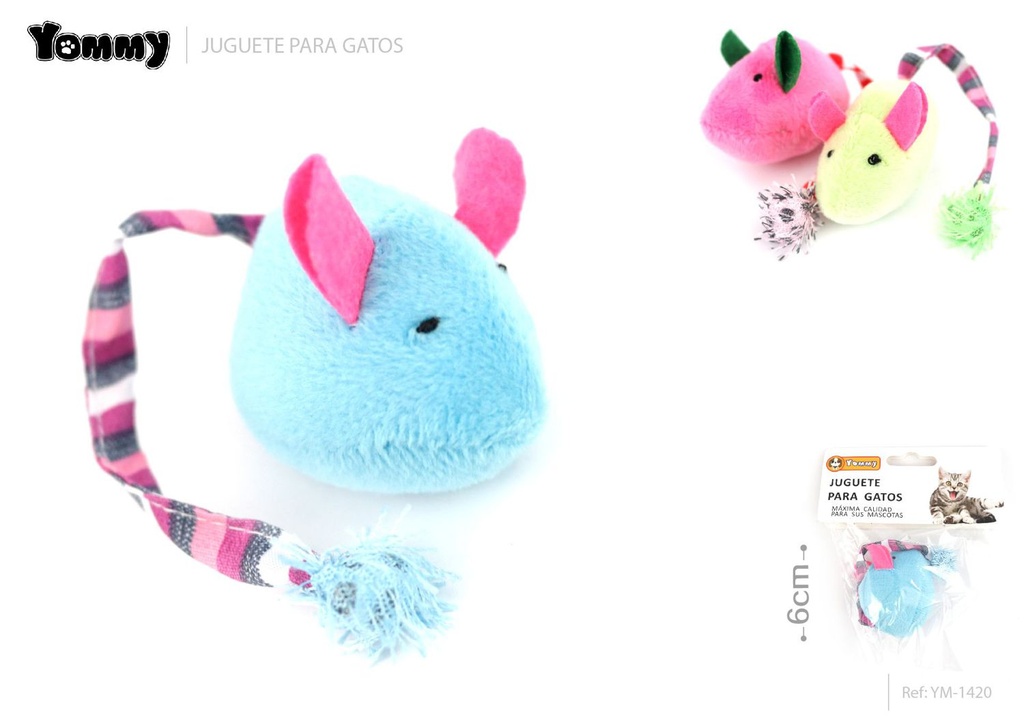Juguete de peluche para gatos 6cm para entretenimiento de mascotas