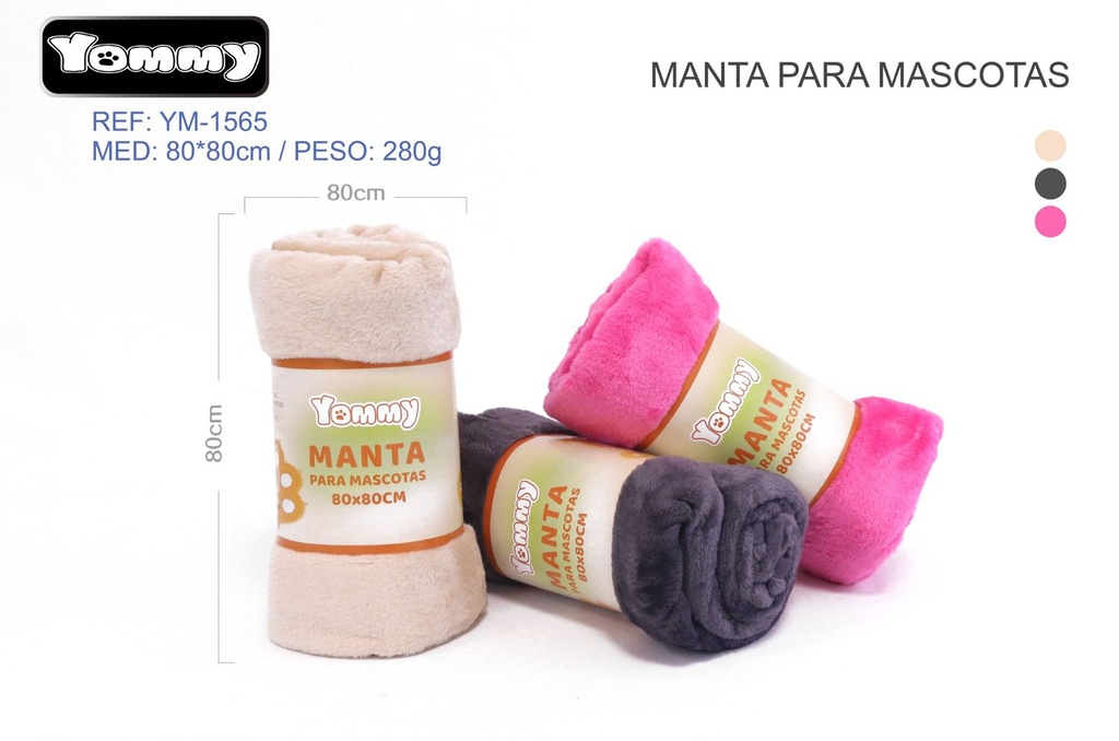Manta gruesa para mascotas 80x80 cm 280g - Accesorios para mascotas