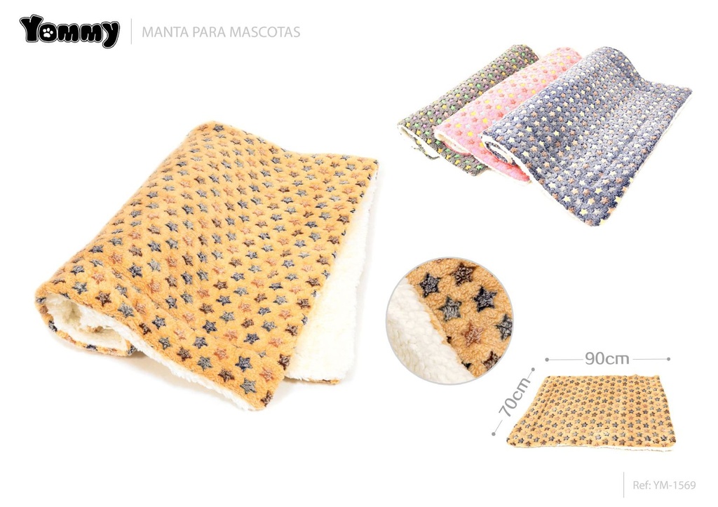 Manta para mascotas con estampado 70*90 cm - Artículos para mascotas