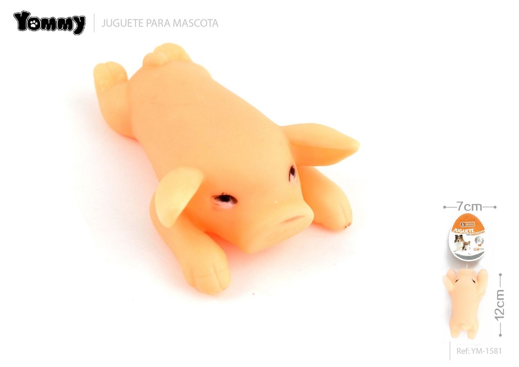 Juguete Vinillo Cerdo 12*7CM - Juguete para mascotas de vinilo