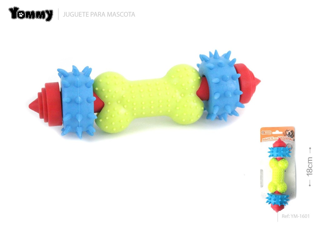 Juguete de caucho en forma de hueso 18 cm - Juguetes para mascotas