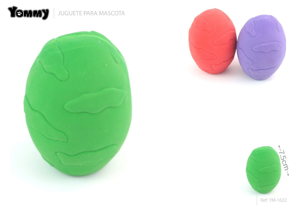 Juguete látex huevo 7.5cm - Accesorios para mascotas
