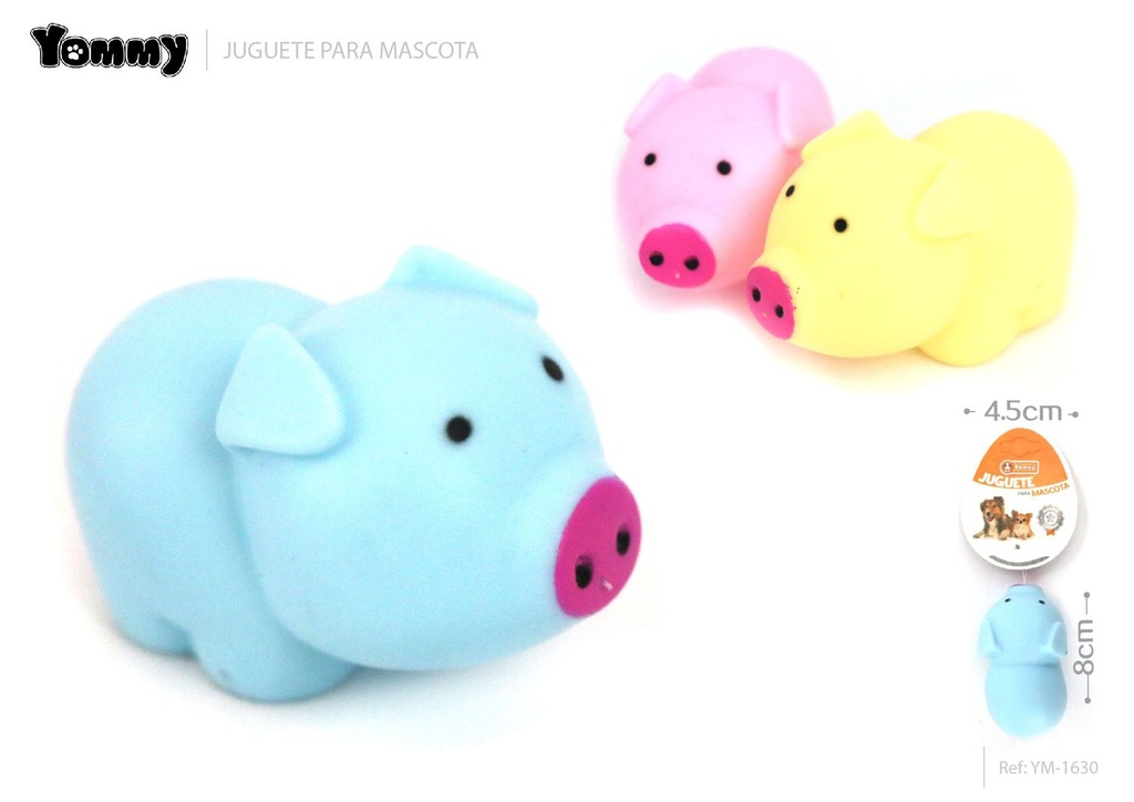 Juguete de vinilo cerdo 8x4.5cm - Juguetes para mascotas