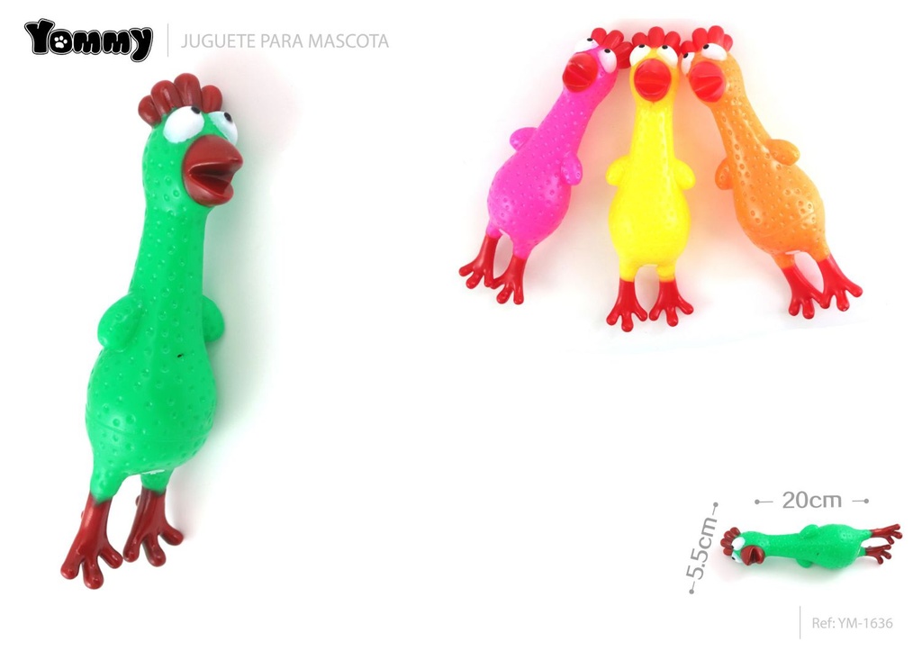 Juguete vinillo pavo 20x5.5cm - Juguetes para mascotas 