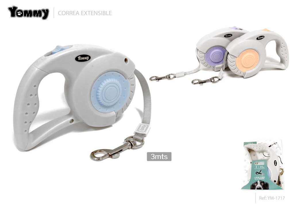 Correa extensible mascotas 3 m - Accesorios para perros