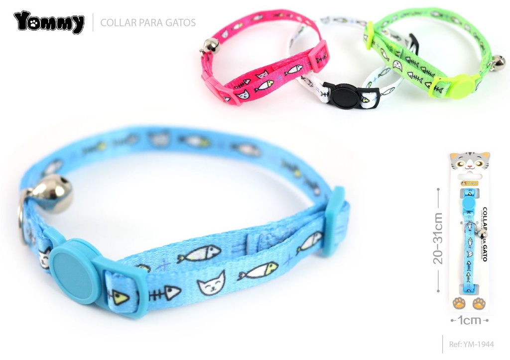 Collar para gato 1.0 x (20-31)cm ajustable para mascotas