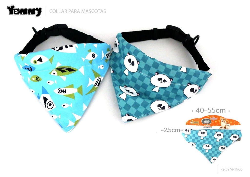 Toalla de saliva para mascotas 2.5 cm x 40-55 cm - Accesorios para el cuello de mascotas