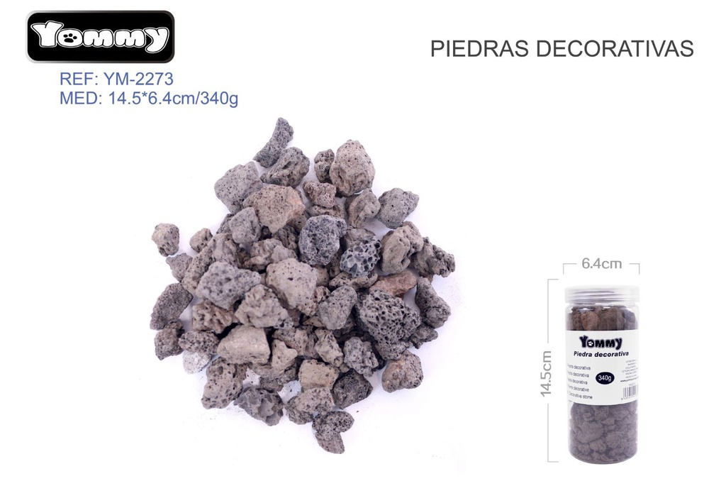 Piedra negra decorativa para acuario 340g - Accesorios para acuarios