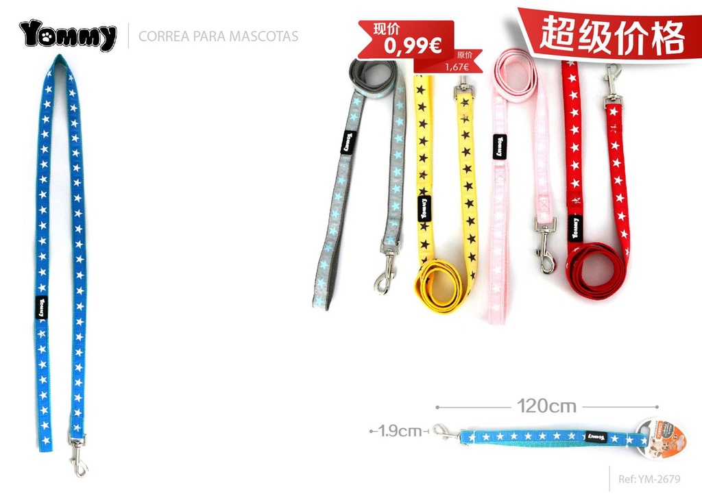 Correa 1.9*120 - Accesorios para mascotas 