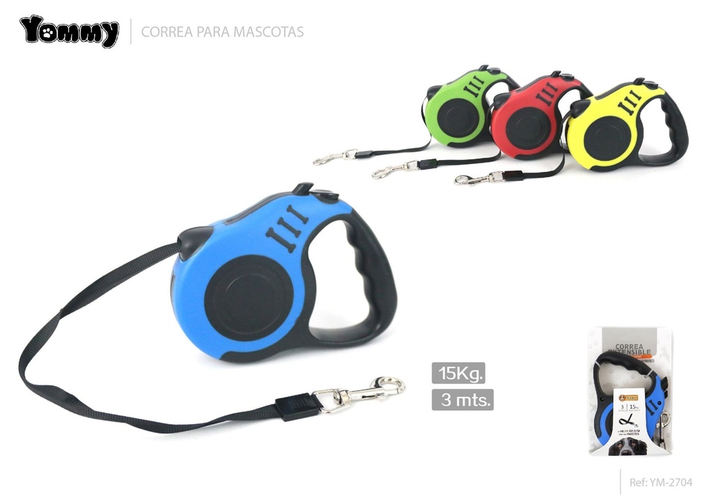Corrrea extensible 3m - Accesorios para mascotas