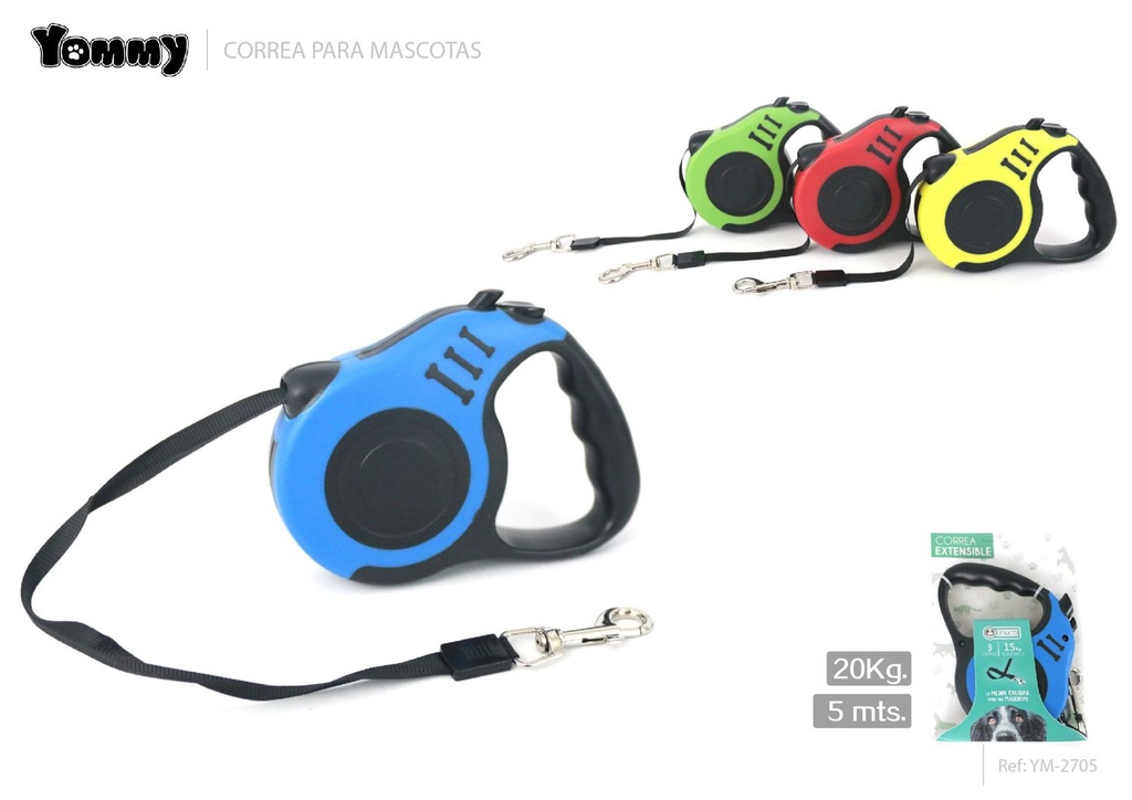 CORREA EXTENSIBLE 5M para mascotas - Accesorios para mascotas