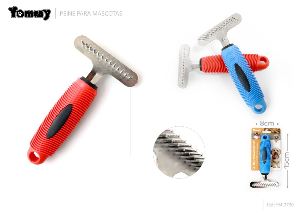 Peine para mascotas 15x8CM - Accesorios para grooming