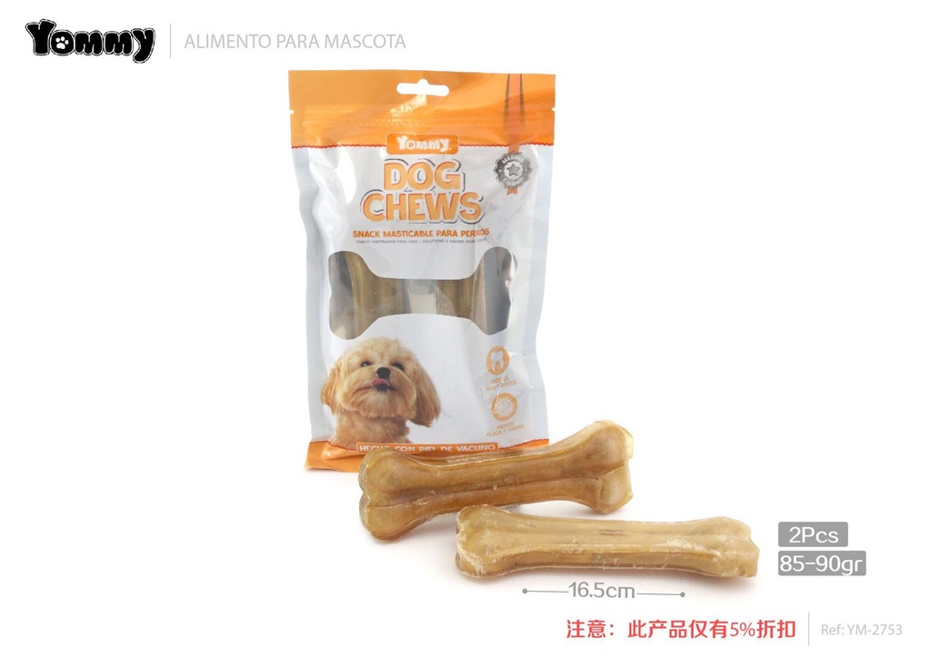 Alimento para perros - Hueso 16.50 cm 2 piezas - Snacks para mascotas