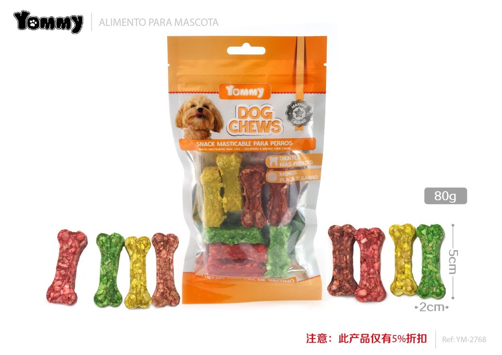 Hueso comestible para perro 5cm*2cm*1cm, snacks para mascotas