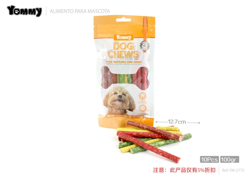 Alimento palillo 12.70 cm 10g 10 piezas - Snacks para mascotas