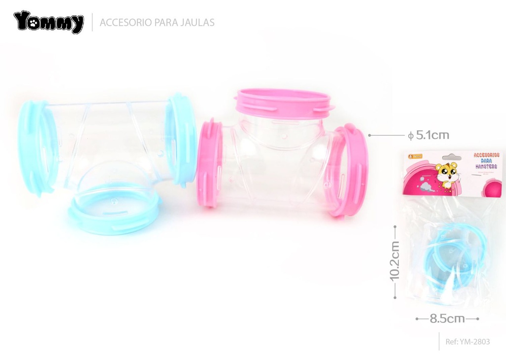 Tubo de Jaula 10.2×8.5×6.9cm φ5.1cm - Accesorios para jaulas