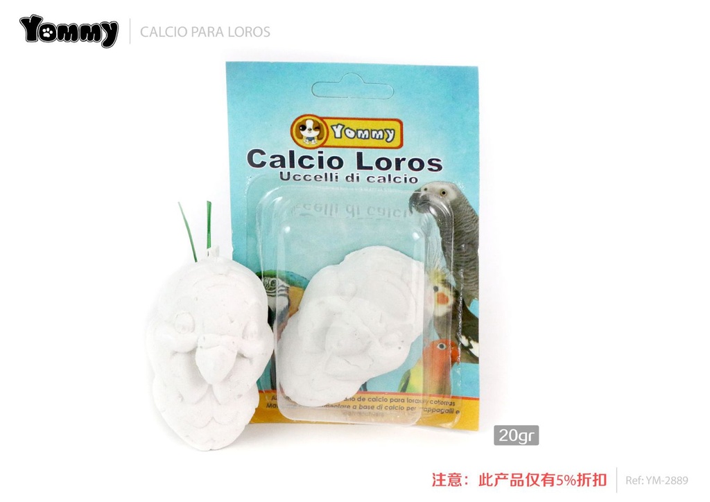 Alimentos de calcio para loros 20g - Comida para aves