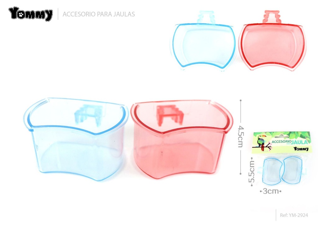 Accesorios para jaula de aves, comedero universal