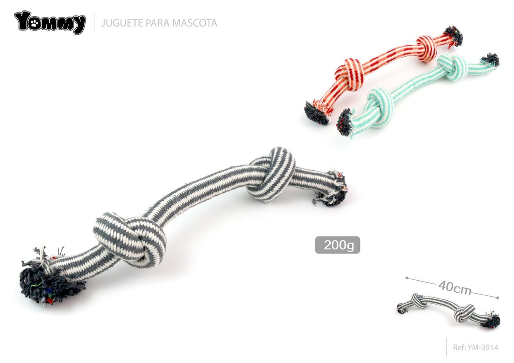 Juguete de nudos de hilo de algodón 40 cm 200 g - Juguetes para mascotas