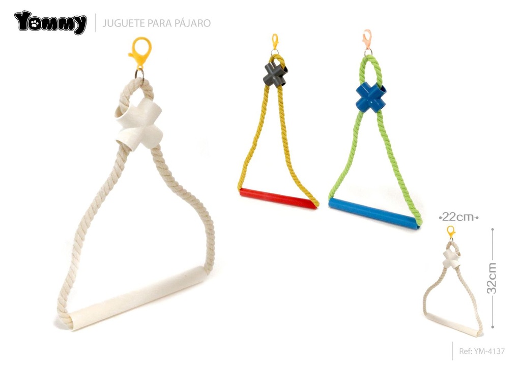Juguete columpio para pájaros 22*32cm - Columpio triangular